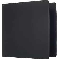 Staples Standard Binder With Label Holder And D Rings - 3" - Black