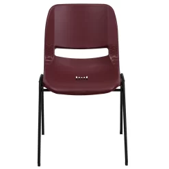 Flash Furniture HERCULES Series Burgundy Ergonomic Shell Stack Chair