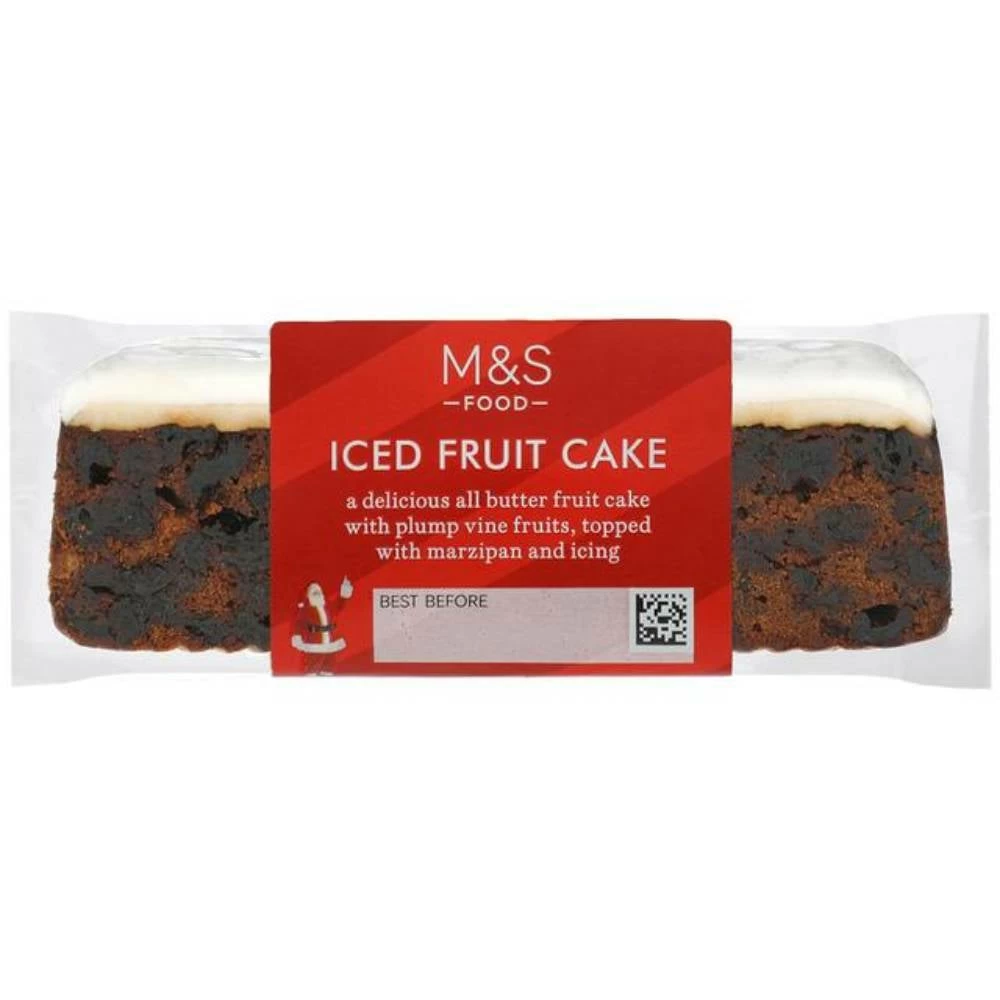 Marks And Spencer Top Iced Fruit Cake Slab Bar - 450g 1 Marks And Spencer Top Iced Fruit Cake Slab Bar - 450g