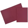 JAM Paper 2 Pocket Linen Folders, Burgundy, 25 Pack