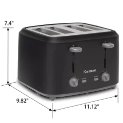 Kenmore 4-Slice Toaster With Dual Controls - Matte Black & Gray -Professional Office Supply Store c4006cff4121b12553d7c7f6aa01e12f81604c11 square3038885 5
