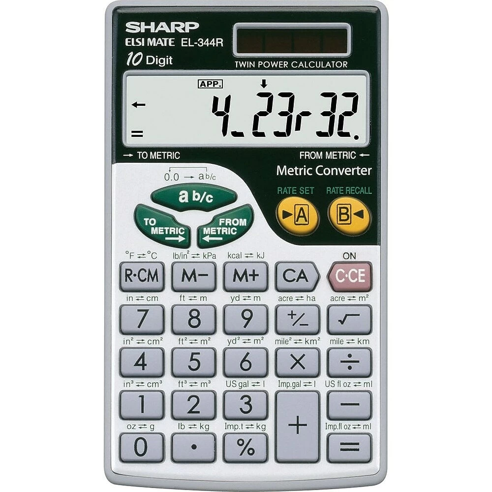 Sharp EL344RB Metric Calculator (Pocket) 1 Sharp EL344RB Metric Calculator (Pocket)
