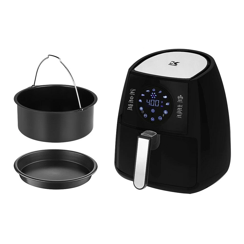 Kalorik Black Digital Airfryer With Baking Pan And Pie Pan 2 Kalorik Black Digital Airfryer With Baking Pan And Pie Pan - Image 2
