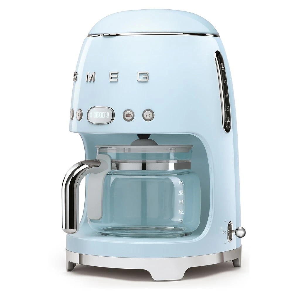 SMEG 50's Style Coffee Machine, 10 Drip Filter, Pastel Blue (DCF02PBUS) 2 SMEG 50's Style Coffee Machine, 10 Drip Filter, Pastel Blue (DCF02PBUS) - Image 2