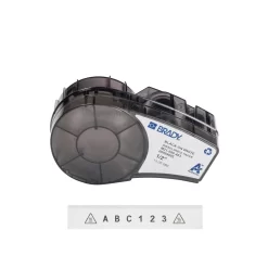 Brady M21 Series Water-Dissolvable Labels - 0.5" X 25' - Black On White