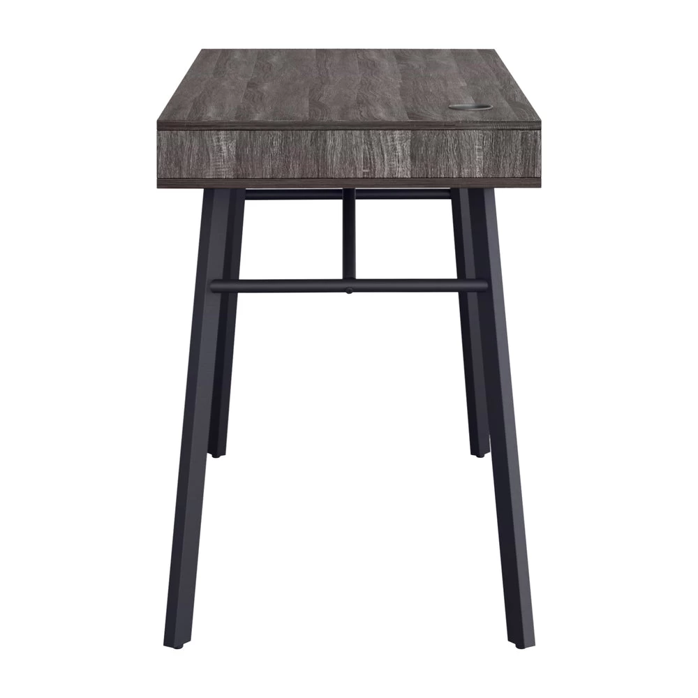 CorLiving Auston 47"W Wood Grain Finish Desk - Grey 3 CorLiving Auston 47"W Wood Grain Finish Desk - Grey - Image 3