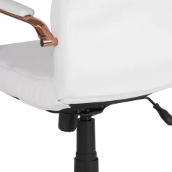 Flash Furniture Mid-Back Leather Executive Swivel Chair With Rose Gold Frame & Arms - White -Professional Office Supply Store d14f35e0e2810bd133895ccdda56b0f2f25fc097 square2905336 5