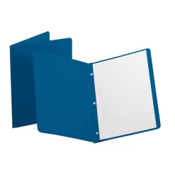 Oxford Report Cover With Embossed Border And Panel - Letter Size - Medium Blue