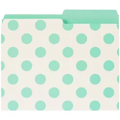 Merangue Polka Dots Fashion File Folder - Aqua