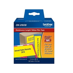 Brother Continuous Film Tape, 2.4", Yellow, DK2606