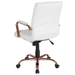 Flash Furniture Mid-Back Leather Executive Swivel Chair With Rose Gold Frame & Arms - White -Professional Office Supply Store d664c9ea19fe50a8b45ba078ffb801838bb87ff5 square2905336 4