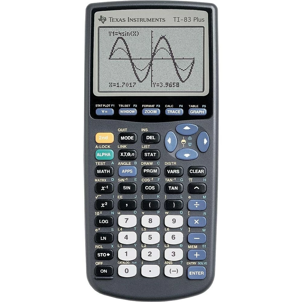 Texas Instruments TI-83+ Graphing Calculator, Bilingual 1 Texas Instruments TI-83+ Graphing Calculator, Bilingual