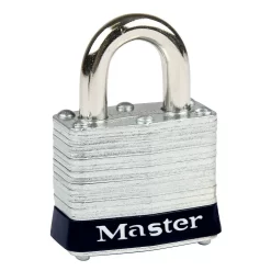 Master Lock Series 3 Laminated Steel Safety Padlocks, Black, 1-9/16" Body Width, 6 Pack (3BLK)