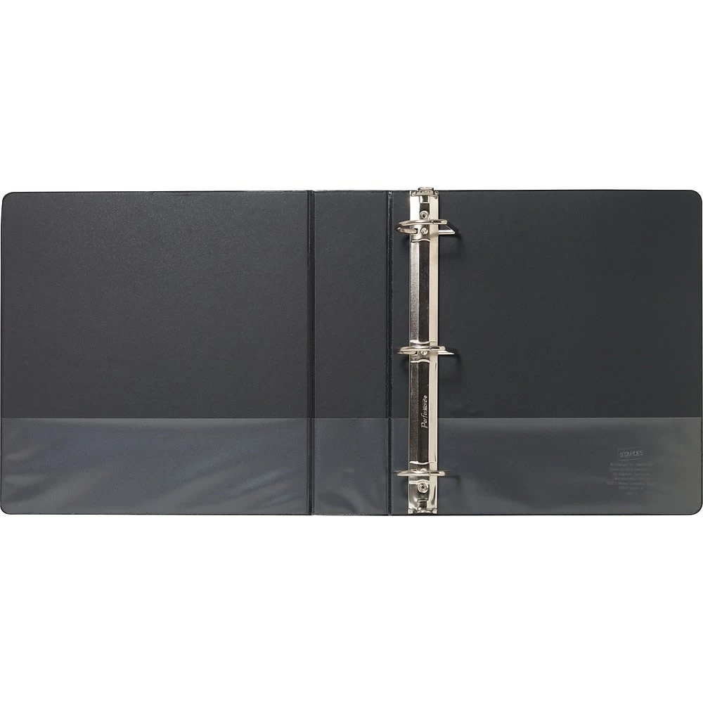 Staples Standard Binder With Label Holder And D-Rings - 2" - Black 4 Staples Standard Binder With Label Holder And D-Rings - 2" - Black - Image 4
