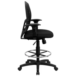 Flash Furniture Mid-Back Designer Back Drafting Chair With Fabric Seat & Adjustable Arms 6 Flash Furniture Mid-Back Designer Back Drafting Chair With Fabric Seat & Adjustable Arms -Professional Office Supply Store dab6c86c5e3bacf24533ff9449f40d614f80cd7e square257445 3