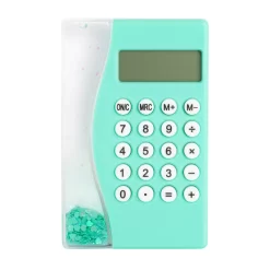 Pep Rally Quicksand Glitter 8-Digit Calculator - Mint