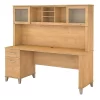 Bush Furniture Somerset 72W Office Desk With Hutch, Maple Cross (SET018MC)