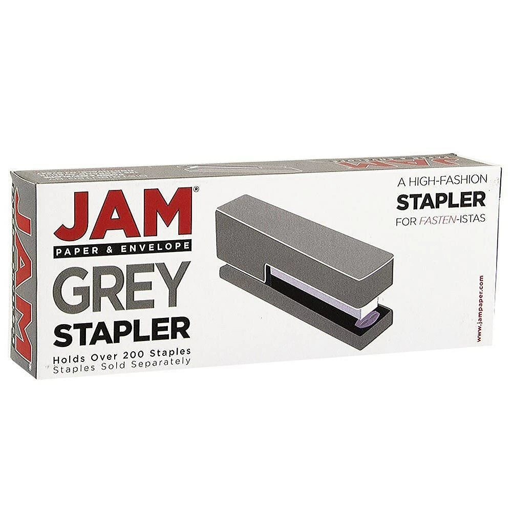 JAM Paper Office & Desk Sets, Stapler Pack Of Staples, Grey And Black (3375GYBK) 3 JAM Paper Office & Desk Sets, Stapler Pack Of Staples, Grey And Black (3375GYBK) - Image 3