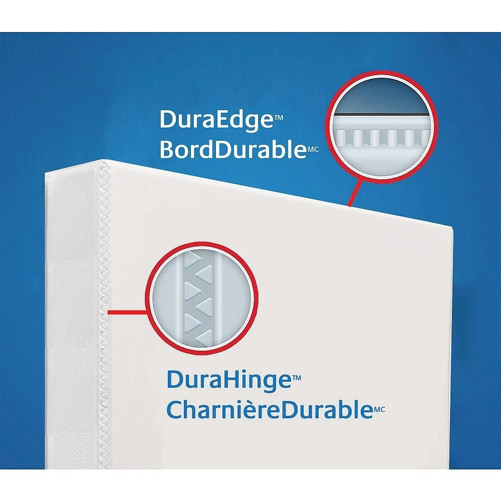 Avery Heavy Duty Binder, 3" Sized One Touch Locking D Rings, Navy, (79961) 4 Avery Heavy Duty Binder, 3" Sized One Touch Locking D Rings, Navy, (79961) - Image 4