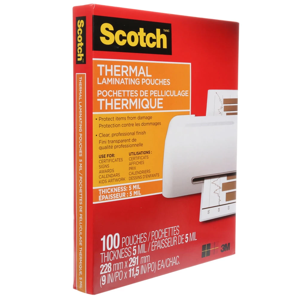 Scotch Thermal Laminating Pouches - Letter - 5 Mil - 100 Pack 2 Scotch Thermal Laminating Pouches - Letter - 5 Mil - 100 Pack - Image 2