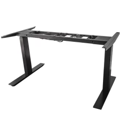 AnthroDesk Dual 72" Electric Standing Desk With Black Frame - Black/Mahogany -Professional Office Supply Store e63b0c4788d135ea509bf5759dce2ac0e0db8b34 square2957179 5