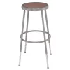 NPS Heavy Duty Steel Stool With Adjustable Height, 31"-39", Grey (6230H)