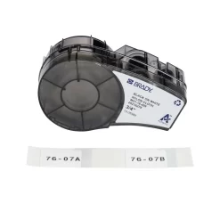 Brady M21 Series Pre-sized High-Adhesion Nylon Labels - 0.75" X 1" - Black On White