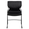 Flash Furniture HERCULES Series Black Full Back Stack Chair With Black Powder Coated Frame