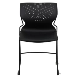 Flash Furniture HERCULES Series Black Full Back Stack Chair With Black Powder Coated Frame