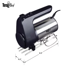 Total Chef 6-Speed Hand Mixer - Black And Stainless Steel -Professional Office Supply Store f2462d04cb1b5f30022d95451e6bec8dae503554 square3019189 7