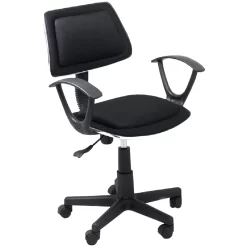 Xtech Modern Cloth Ergonomic Office Chair With Armrests - Black