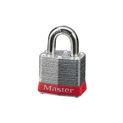 Master Lock Series 3 Laminated Steel Safety Padlocks, Red, 1-9/16" Body Width, 6 Pack (3RED)