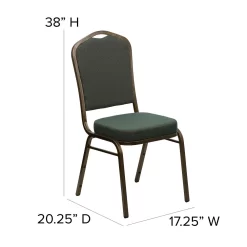 Flash Furniture HERCULES Series Crown Back Stacking Banquet Chair In Green Patterned Fabric - Gold Vein Frame -Professional Office Supply Store f61b3411a769ef60683f1825980014be9024f2c1 square1982770 8