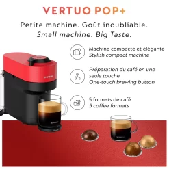 Nespresso Vertuo Pop+ Coffee Pod Machine By Breville With Aeroccino - Spicy Red -Professional Office Supply Store f7a6d48c2a47d5db24e835df610b1e50fa1325d6 square3068907 7