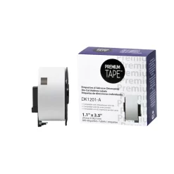 Nutone Premium Tape Address Labels - Compatible With Brother DK1201 - 1-1/7" X 3-1/2" - 400 Labels
