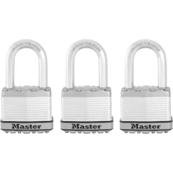 Master Lock 51mm Wide Laminated Steel Padlock - 3 Pack