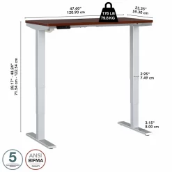 Bush Business Furniture Move 40 Series 48" W X 24" D Electric Height Adjustable Standing Desk - Hansen Cherry/Grey Metallic -Professional Office Supply Store fdf44b2a1b228cd8c918c167eceab29d25aa6214 square24458597 4